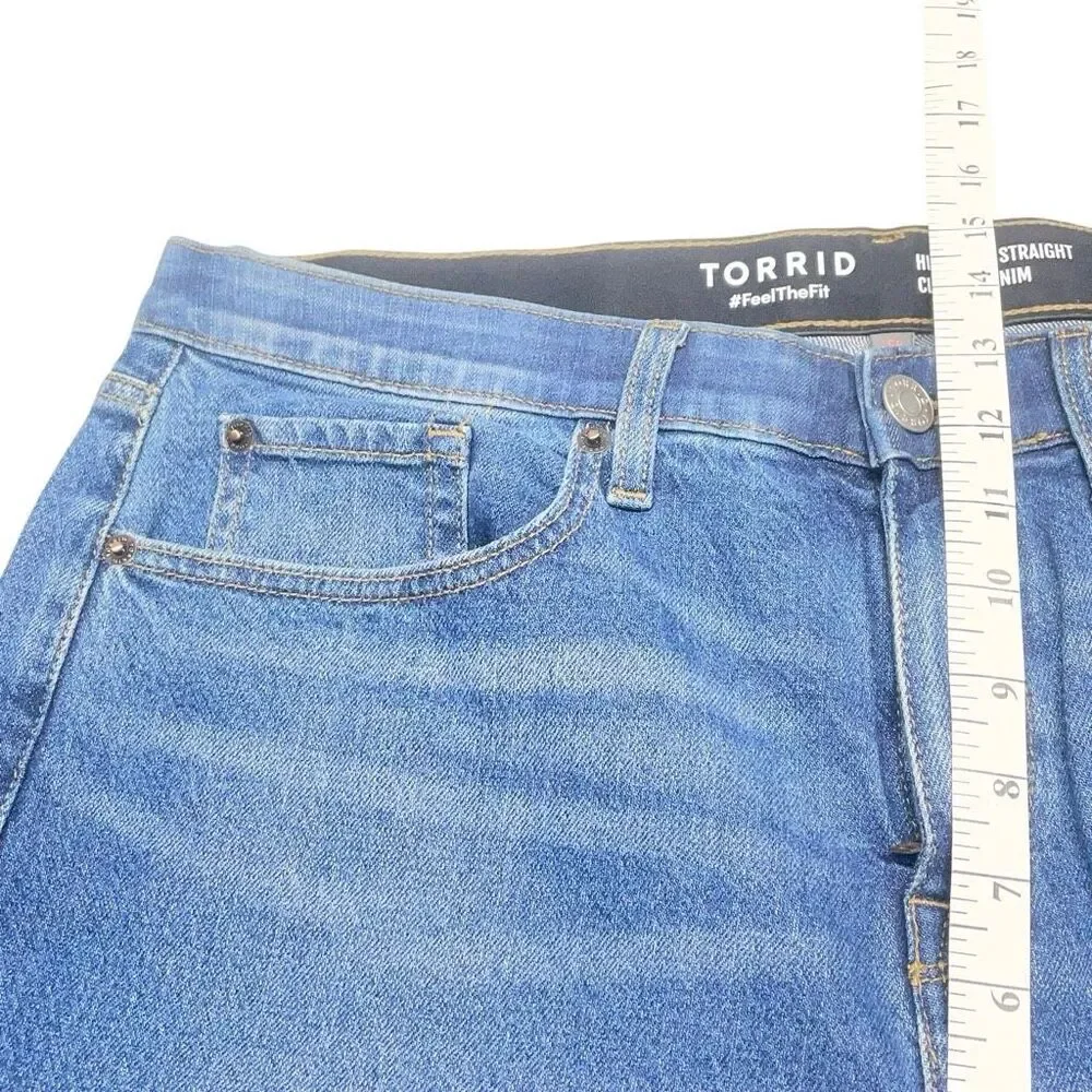 Torrid Medium Wash High-Rise Straight Classic Denim Jeans